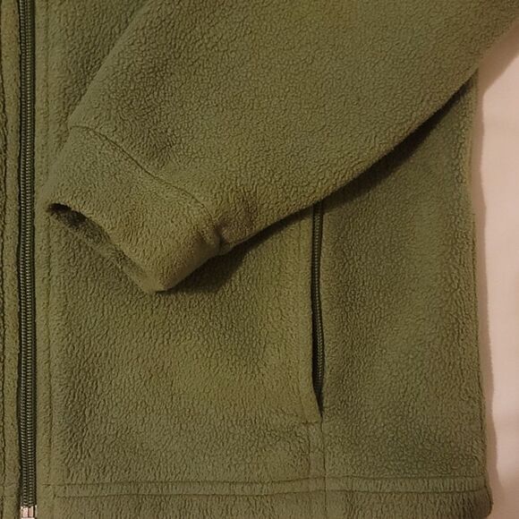 GirlColumbia Sportswear Youth Large 10/12 Fleece Full Zip Green High Neck Jacket - Picture 2 of 9